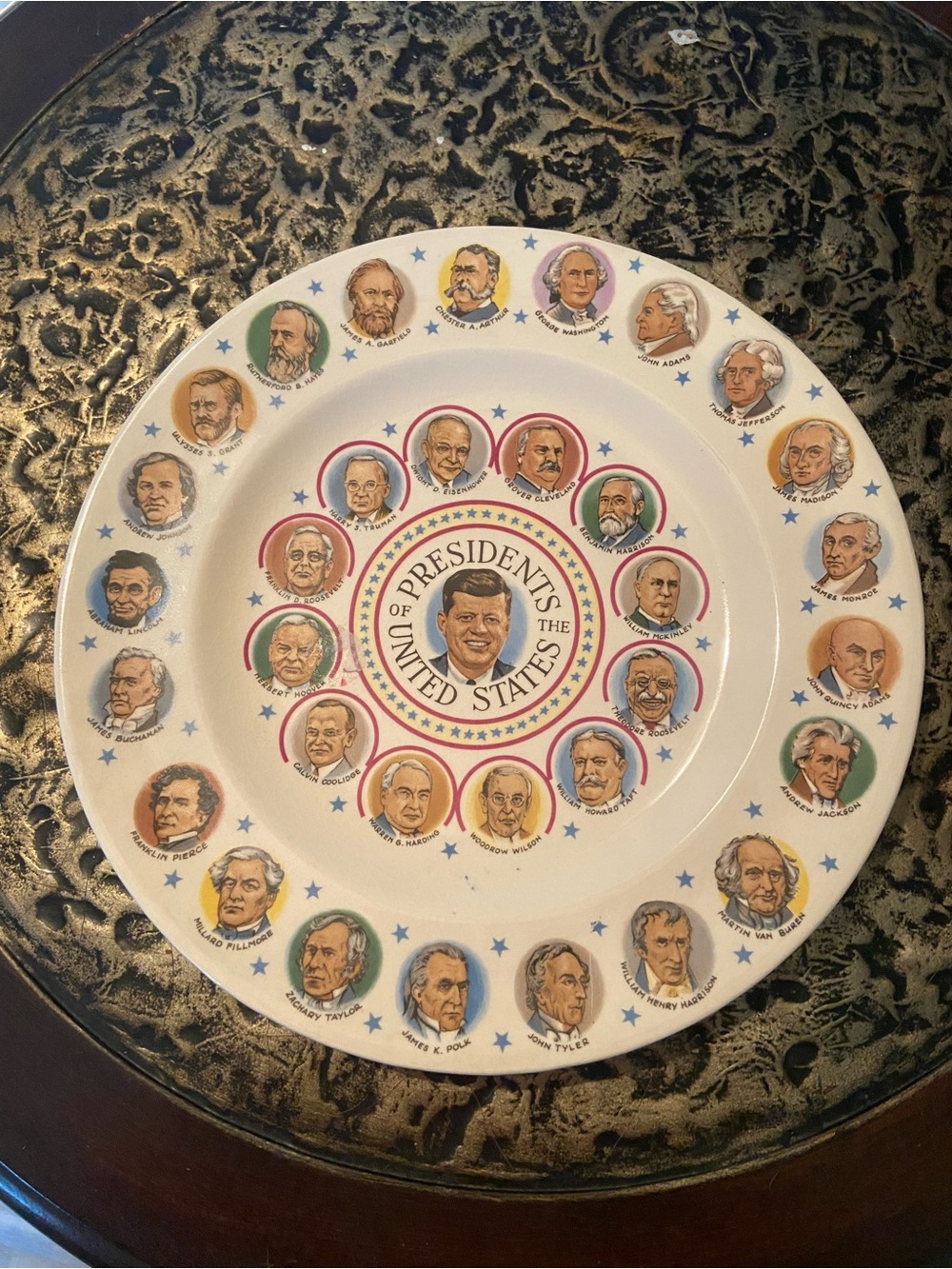 Presidents of the United States Decorative Plate - White